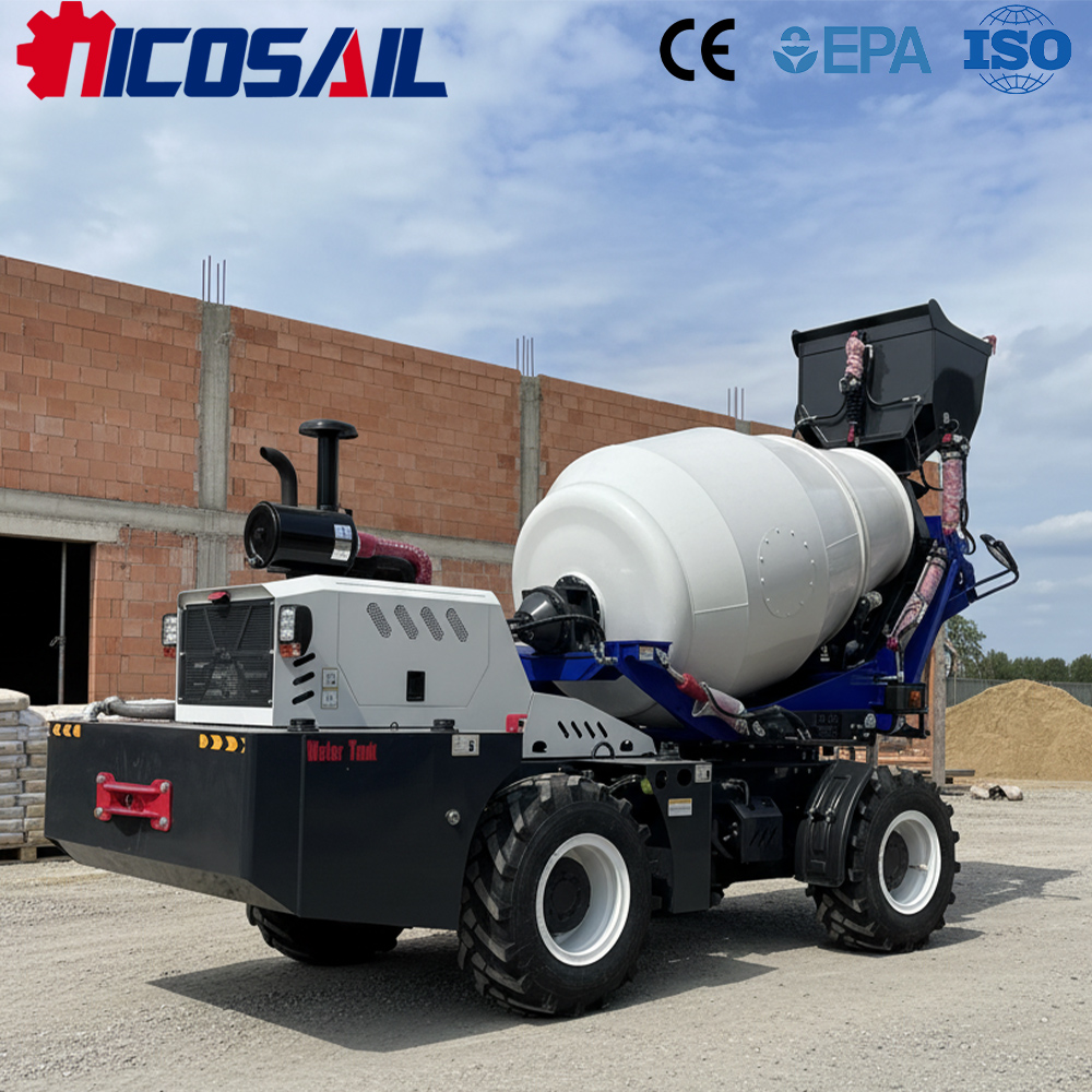 Concrete Mixer Small - 小型コンクリートミキサー CE認証取得済み Euro 5 耐久性のある構造で安定した性能 簡単操作