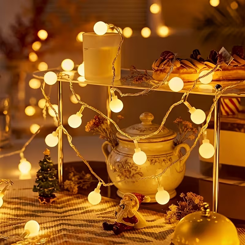 Outdoor Power For Wedding - 10 メートル USB/バッテリーパワーボール LED フェアリーストリングライトガーランド屋外キャンプハンギングランプテント結婚式の庭クリスマス装飾