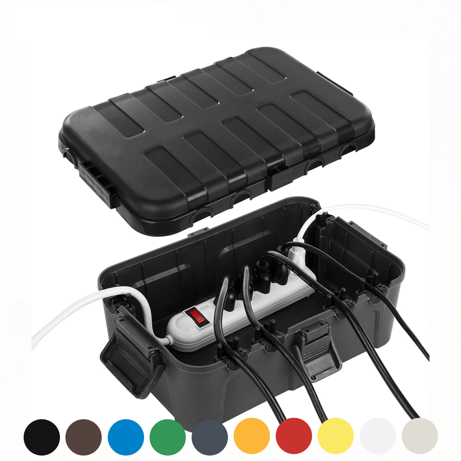 Outdoor Power Extension Cord - 特大屋外電気ボックス、防水延長コードカバー耐候性、コンセント、プラグ、ソケット、タイマーを保護、