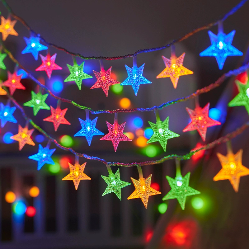 Outdoor Power For Wedding - バッテリー電源フェストゥーンスターフェアリーストリングライトクリスマス結婚式の部屋の装飾キャンプ屋外パーティー雰囲気ガーランドランプ