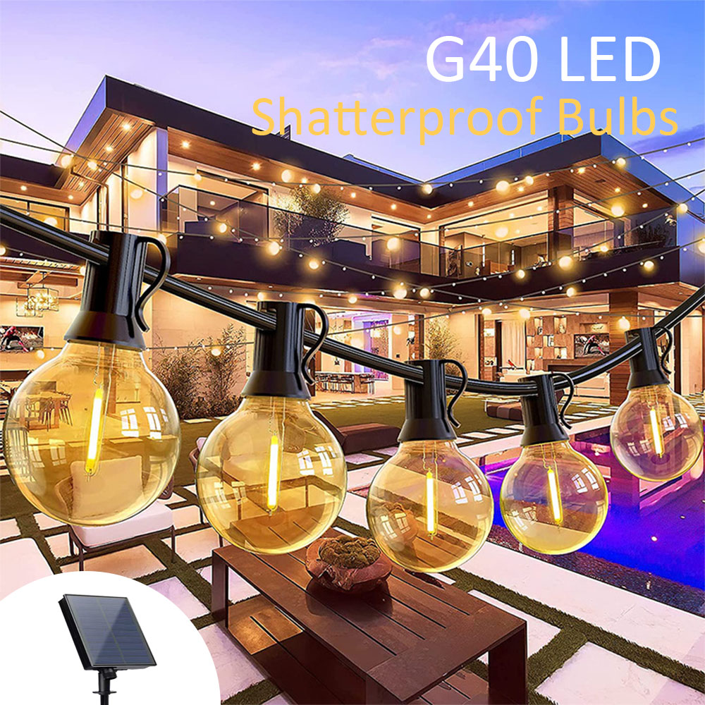 Outdoor Power For Wedding - 屋外ソーラーパワー巾着ライト,g40電球,結婚式の装飾,キャンプ,パーティー,庭,クリスマス,40led用の妖精の照明