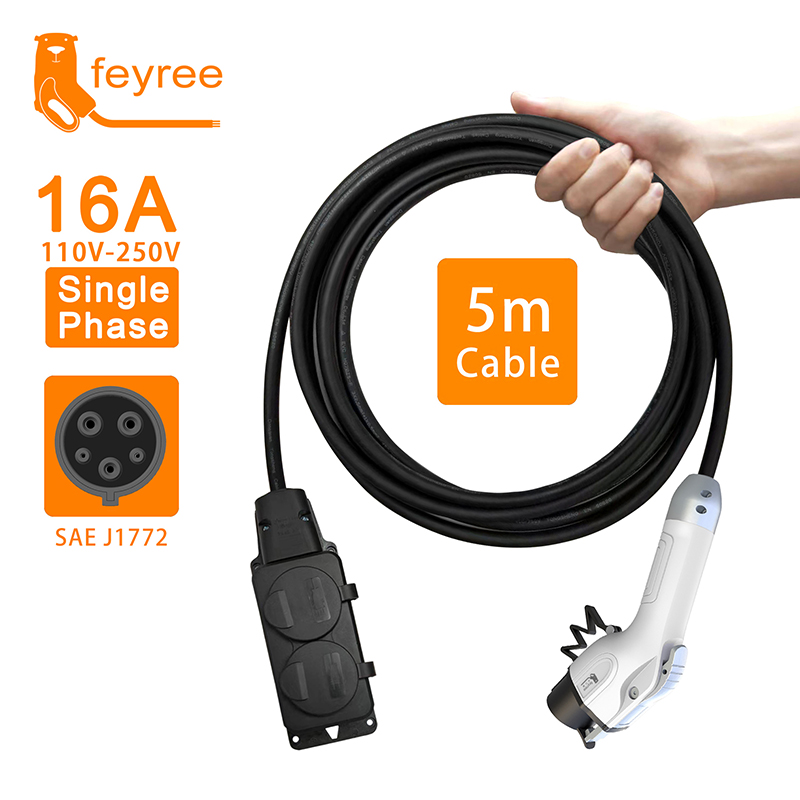 Outdoor Power Solutions - Feyree Type1 16A充電ケーブル EUソケット付き屋外電源ステーション 電気自動車サイドディスチャージプラグ EV（V2L対応車が必要）
