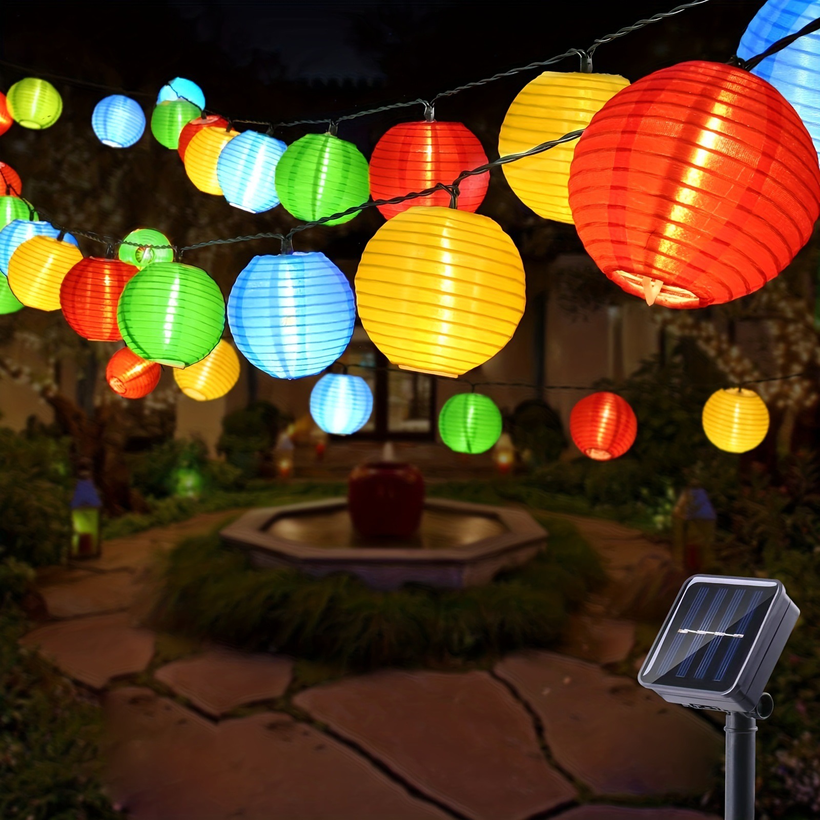Outdoor Power For Wedding - LED ソーラーランタンストリングライト屋外ガーランドフェアリーライト太陽光発電ガーデン装飾ライトクリスマスウェディングパーティー用