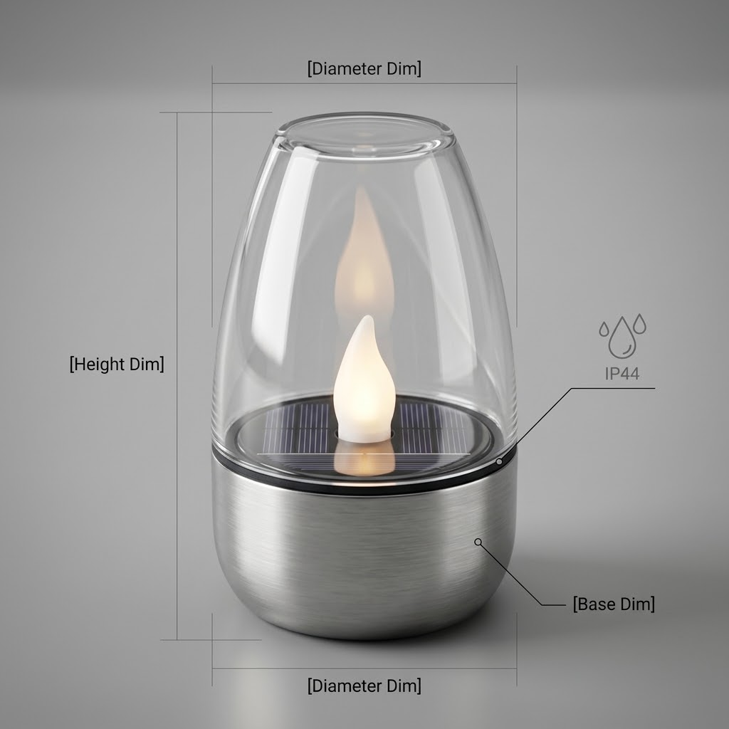 【6個入り】ソーラーLEDキャンドルライト（炎なし）、ステン - Outdoor Power Pack のレビューと価格