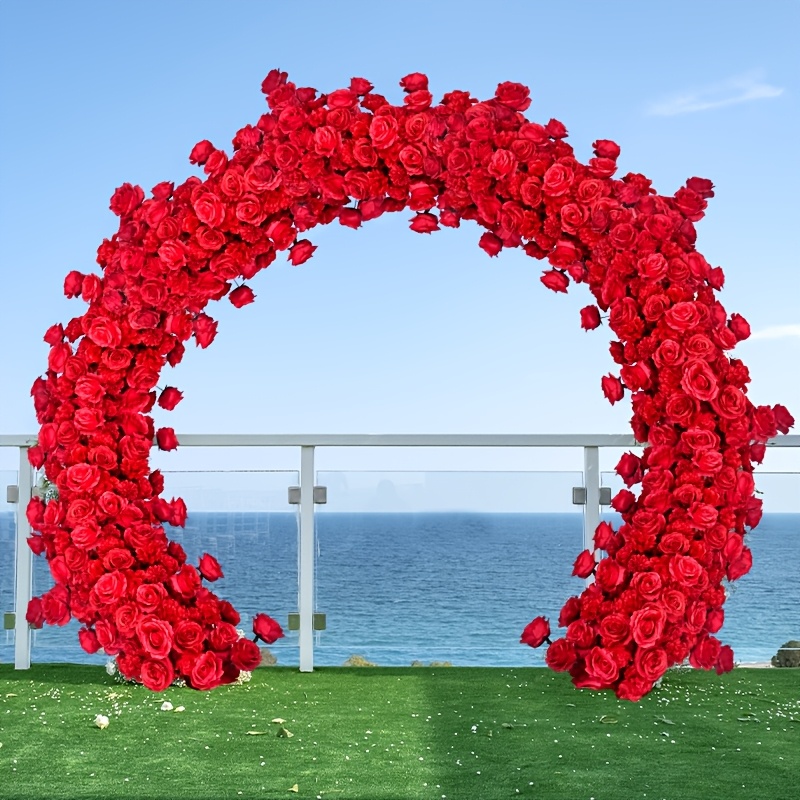 [ロマンティックなバラのフラワーアーチ] エレガントな赤い人 - Outdoor Power For Wedding のレビューと価格
