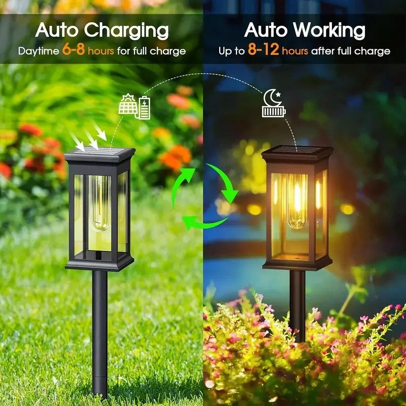 4個セット ソーラーパスウェイライト 屋外ソーラーライト ガ - Outdoor Power For Wedding のレビューと価格