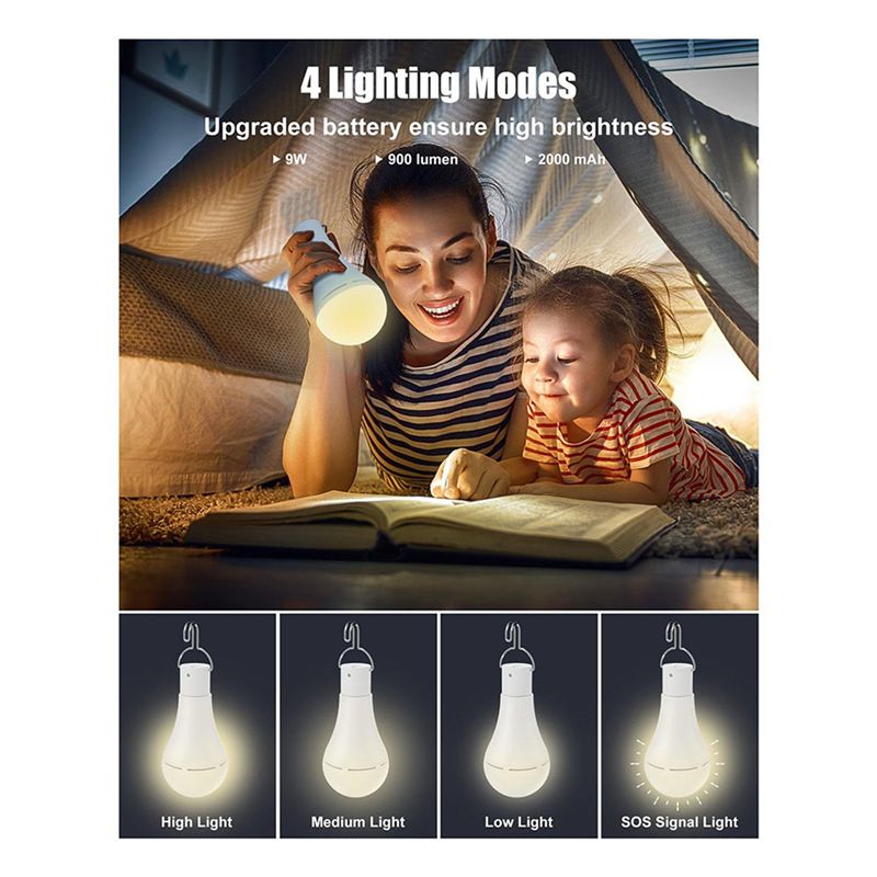 B03C-USB充電式電球（リモコン付き）、家庭用停電時用、 - Outdoor Power Pack のレビューと価格