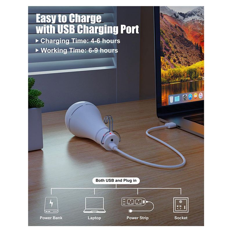 B03C-USB充電式電球（リモコン付き）、家庭用停電時用、 - Outdoor Power Pack のレビューと価格