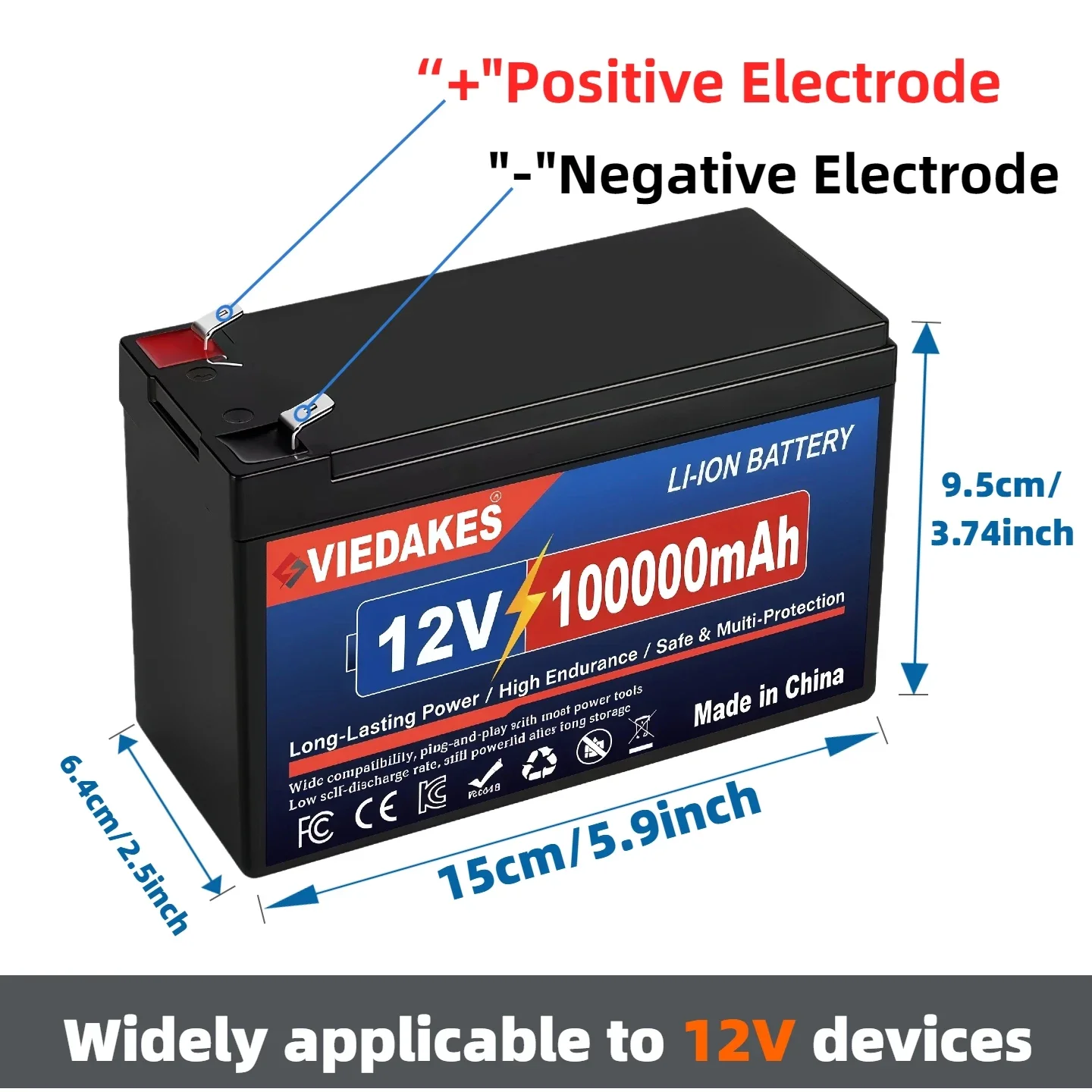 VIEDAKES 12V リチウム鉄リン酸バッテリー 100 - Outdoor Power Pack のレビューと価格