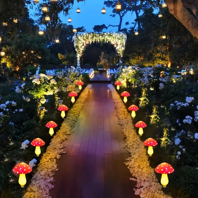 太陽光発電LEDキノコライト屋外ガーデンお祭り照明ソーラーラ - Outdoor Power For Wedding のレビューと価格