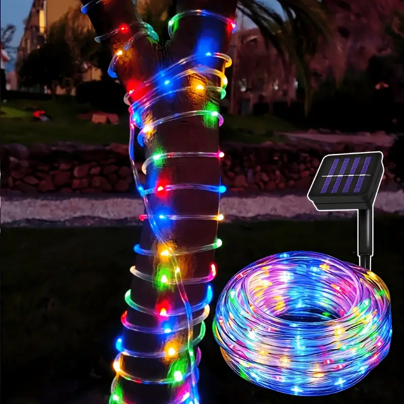ソーラー充電式LEDチューブ、屋外装飾用マルチカラーロープラ - Outdoor Power For Wedding のレビューと価格