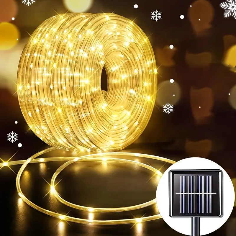 ソーラー充電式LEDチューブ、屋外装飾用マルチカラーロープラ - Outdoor Power For Wedding のレビューと価格