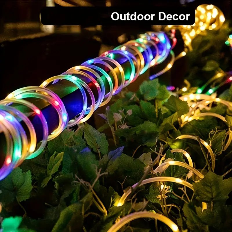 ソーラー充電式LEDチューブ、屋外装飾用マルチカラーロープラ - Outdoor Power For Wedding のレビューと価格