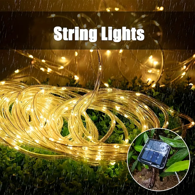 ソーラー充電式LEDチューブ、屋外装飾用マルチカラーロープラ - Outdoor Power For Wedding のレビューと価格